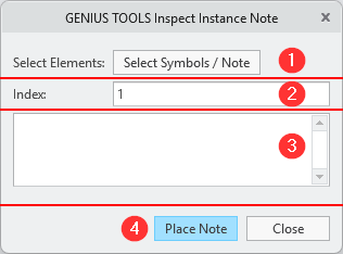 Inspect Instance Note dialog box